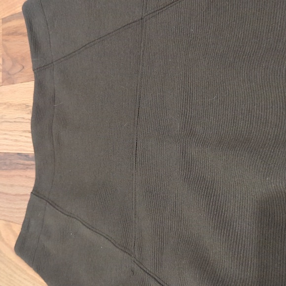 LOFT Olive Green Knee Length Skirt Sz 4 - Picture 4 of 5
